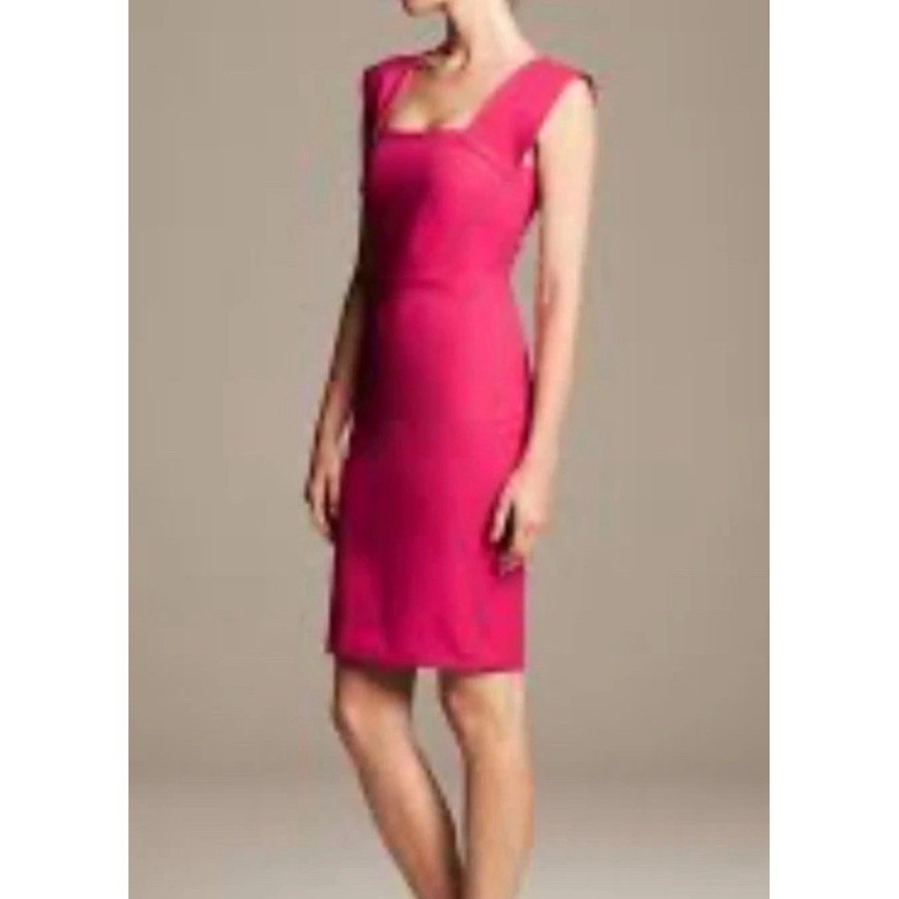Banana Republic Roland Mouret Dress Size 12 Pink Homecoming Cocktail Sheath